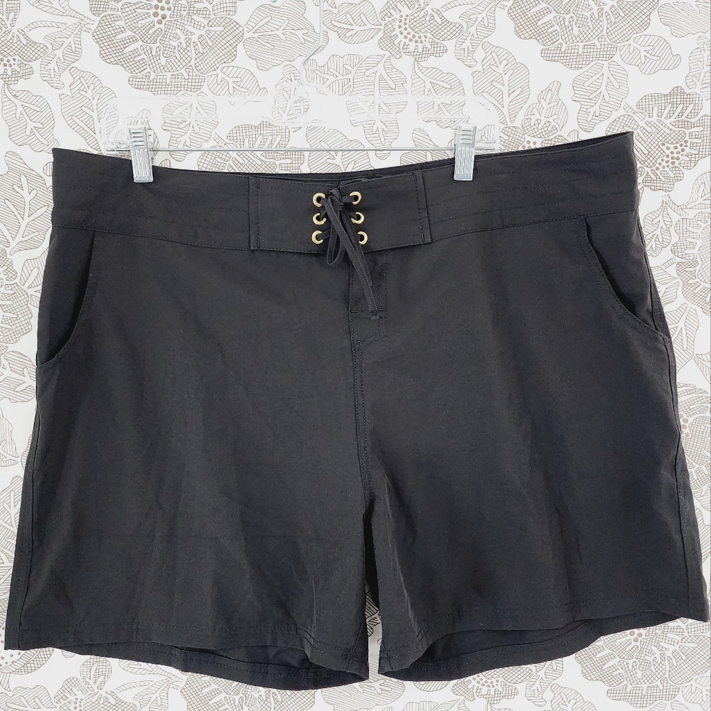 La Blanca Women's Swim Shorts Size XXL black board shorts waterproof coverup